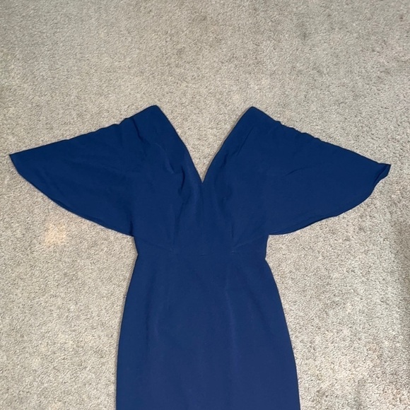 Dress The Population Louisa Butterfly Sleeve Cocktail Dress Navy XS - Picture 6 of 14